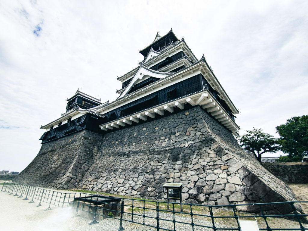 View of repaired Kumamoto Castle keeps